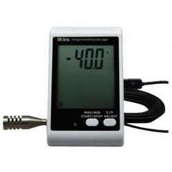 AO-DWL-20E Registrador de Datos de Humedad y Temperatura USB con Sonda Externa LCD Grande y Alerta de Luz y Sonido