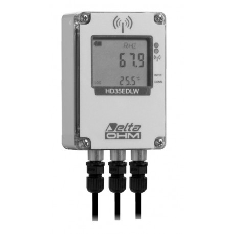 HD 35EDW 1N7PR TC Registrador de datos inalámbrico de Humedad, Radiación Solar, Temperatura Ambiental y del Panel Solar