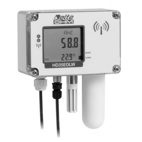 HD 35EDW 1NB…I…TCV Registrador de Dados Inalâmbricos de Temperatura, Umidade, Dióxido de Carbono e Iluminação