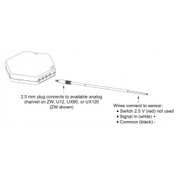 CABLE-2.5-ESTEREO 0 to 2.5 VoltsDC Voltage Input Sensor