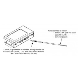 CABLE-ADAP24 Cable Externo HOBO de Entrada para Medir Voltaje DC: 0-24 VDC Max