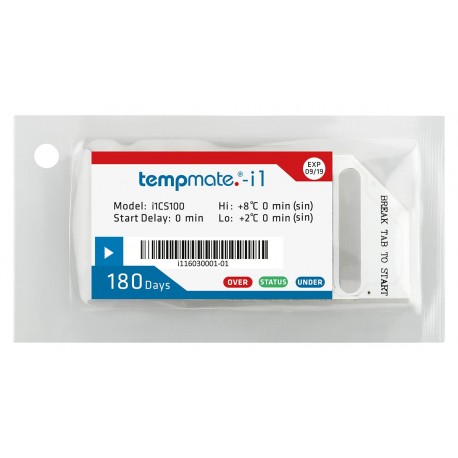 Tempmate.®-i1 INDICADOR DE TEMPERATURA de uso único compatível com EN12830