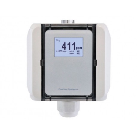 CO2 air quality sensor with measurement range switch