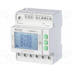 UPM209RGW Multifunction three-phase meter with 4 DIN modules (includes Rogowski coils)