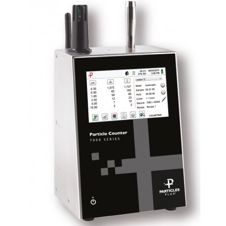 7301 Contador de Partículas Remoto 0.3 - 25 µm @ 0.1 CFM con bomba interna y batería de larga duración