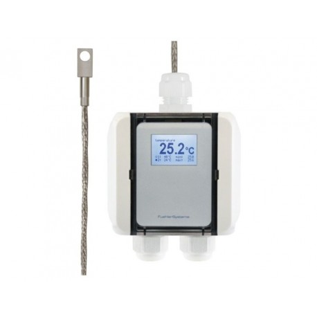 AO-FS1051 Temperature transducer with surface sensor and stainless steel sensor tip, Modbus RTU output
