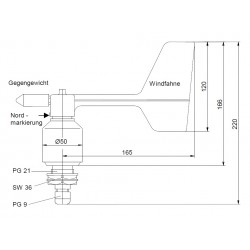 WRG2/O Wind direction transmitter - compact