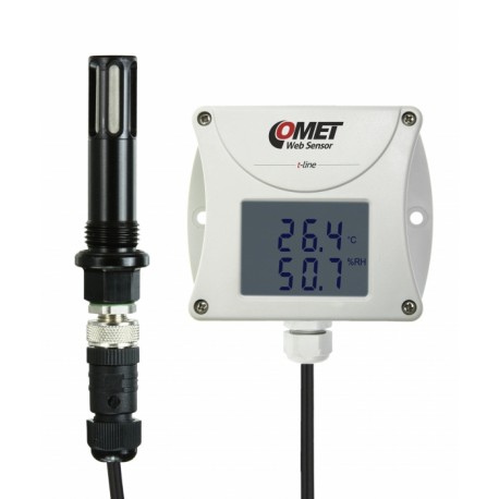 T3511P Sensor web: Higrómetro con termómetro remoto para aire comprimido con interfaz Ethernet