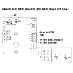 HD 2013UA Option of contact plus analog output for HD 2013 rain gauge