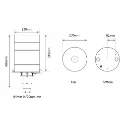 PL400-A Rain Gauge 400cm2 Collection Surface (Out signal: 0÷2Vdc)