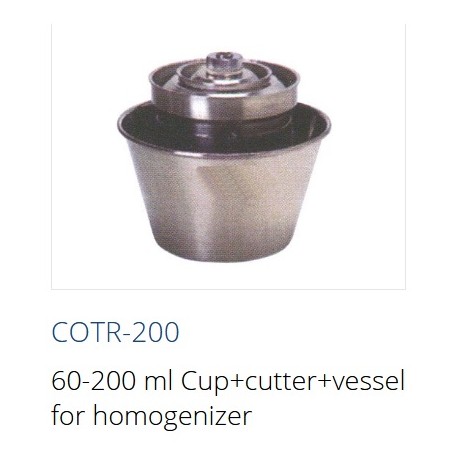 COTR-200  Vaso 60-200 ml + cortador + recipiente para homogeneizador