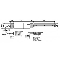 SPTKI13 Sonda de Condutividade Industrial e Temperatura Combinada em Rytron com 2 eletrodos de pt