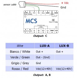 LUX-B Luxmeter - connection to MCS module