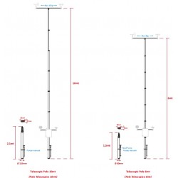 PALTA6 6m Pneumatic Telescopic Mast for Weather Station