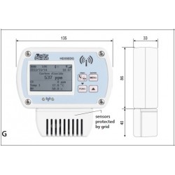 HD 35ED-14bNAB Registrador de dados sem fio para Temperatura, Umidade, Pressão Atmosférica, CO e CO2