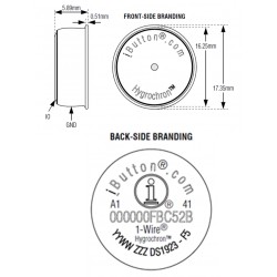 DS1923-F5 iButton Humedad Relativa y Temp Hygrochron (-20ºC a +85ºC 0-100%RH)