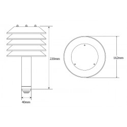 TA-N Sensor de Temperatura del aire (Pt100 4 hilos)