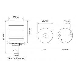 PL400-C Pluviómetro con 400cm2 de Superficie de Recogida (Saída: RS485/ModBus)