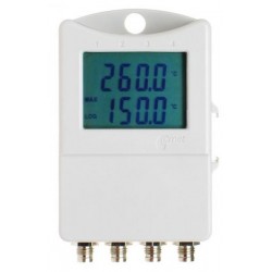 S0841 Thermometer 2 chann.+ 2x binary input with display (-90°C to + 260°C)