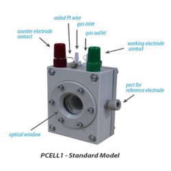 PCELL2 Kit de Pila Fotoelectroquímica (2 Ventanas Ópticas)