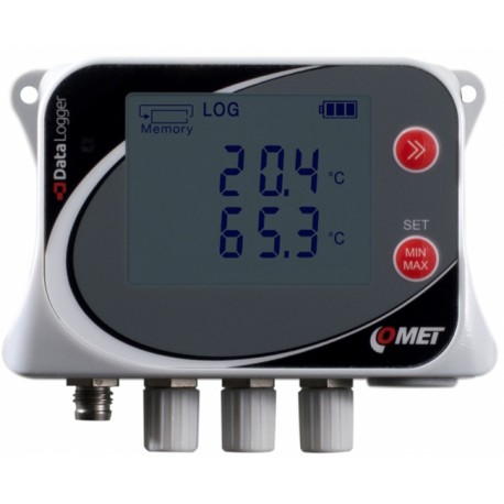 Registrador de datos de temperatura para cuatro sondas Pt1000 externas U0141