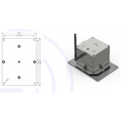 WSD15TIIDRO Kit de fixação e ajuste micrométrico (±2°) para inclinômetros horizontais biaxiais