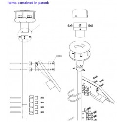 Anemómetro ultrasónico AO-WDS2DVSE compatible con Davis VP2