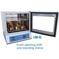 LOM-65 Shaker Incubator for laboratory, 300 x 400mm, 250 rpm, 70ºC, with front door