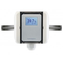 Humidity/Temperature transducer with contact block, active output 0-10 V or 4-20 mA