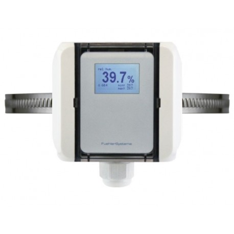 Transdutor de Umidade/Temperatura com bloco de contato, saída ativa 0-10 V ou 4-20 mA