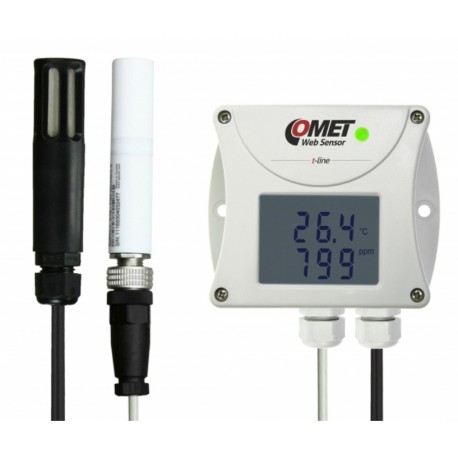 T6541 WebSensor - Termo-higrômetro de concentração de CO2 remoto com interface Ethernet