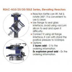 REAC-N50LE Reator de laboratório de 50 litros