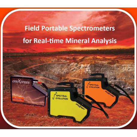 Spectral Evolution oreX, espectrômetros de campo portáteis para mineração