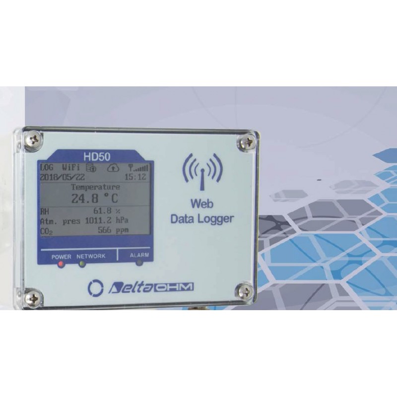 Medidor de Radón, CO2, Temperatura y Humedad Relativa con Data Logger