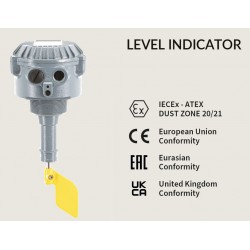 CamLogic PFG05 Interruptor de nível de lâmina rotativa para monitorar nível de sólidos a granel em silos ou silos