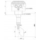CamLogic PFG05 Rotary blade level switch for monitoring level thresholds of bulk solids in silos or bins