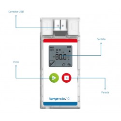 Tempmate-C1 solución para monitorización de Hielo seco y Crio