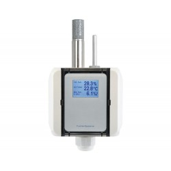 Fuehler FS3110 Transmissor de umidade na parede, sensor aquecido contínuo, saída ativa (0-10 V ou 4-20 mA)