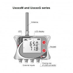 Comet U0246G, Data Logger 3x termopares, 1x ext. Pt1000 e 1x sensor interno, com modem 4G