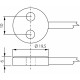 Sonda de Temperatura de superfície Pt1000TG7/0, sem conector, -50°C a +200°C