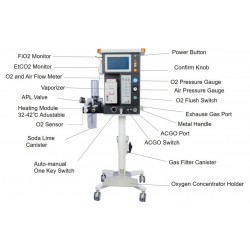 TA80V Smart Vet Ventilator + Anesthesia Machine