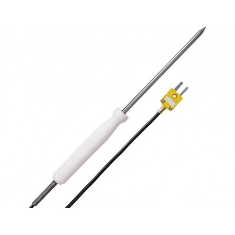 AO-HE/T Hand Infeed Temperature Probe with PTFE-Hand Grip and Silicone-Cable (-50 +600°C)