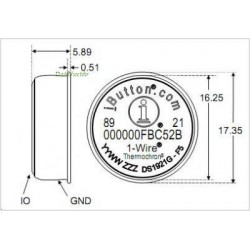 DS1921G Registrador de Datos Económico Thermochron iButton (-40 a +85ºC y 2K)