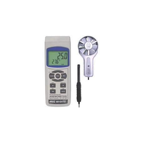 ANEMOMETER metal vane+ Air Flow + SD Card recorder