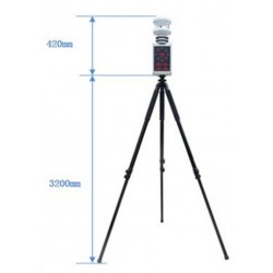 AO-WDS-63/7 Mini Estación Meteorológica Portátil con Dispaly para Visualización Local de la Velocidad y Dirección del Viento