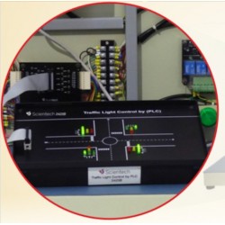 Scientech2423B Traffic Light Control By PLC