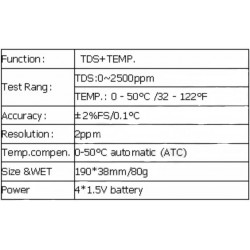 AO-1514H Pen Type TDS Meter (Total Dissolved Solids)