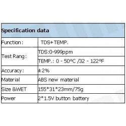 AO-1510 Medidor TDS Tipo Pluma