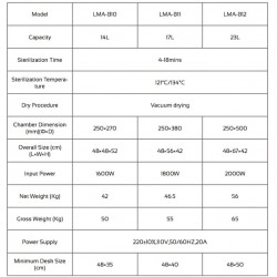 LMA-B10 Medical Autoclave Laboratory (14 L) (Class B)