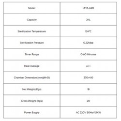 LTTA-A20 Table Laboratory Autoclave (24 L/ 134 °C)